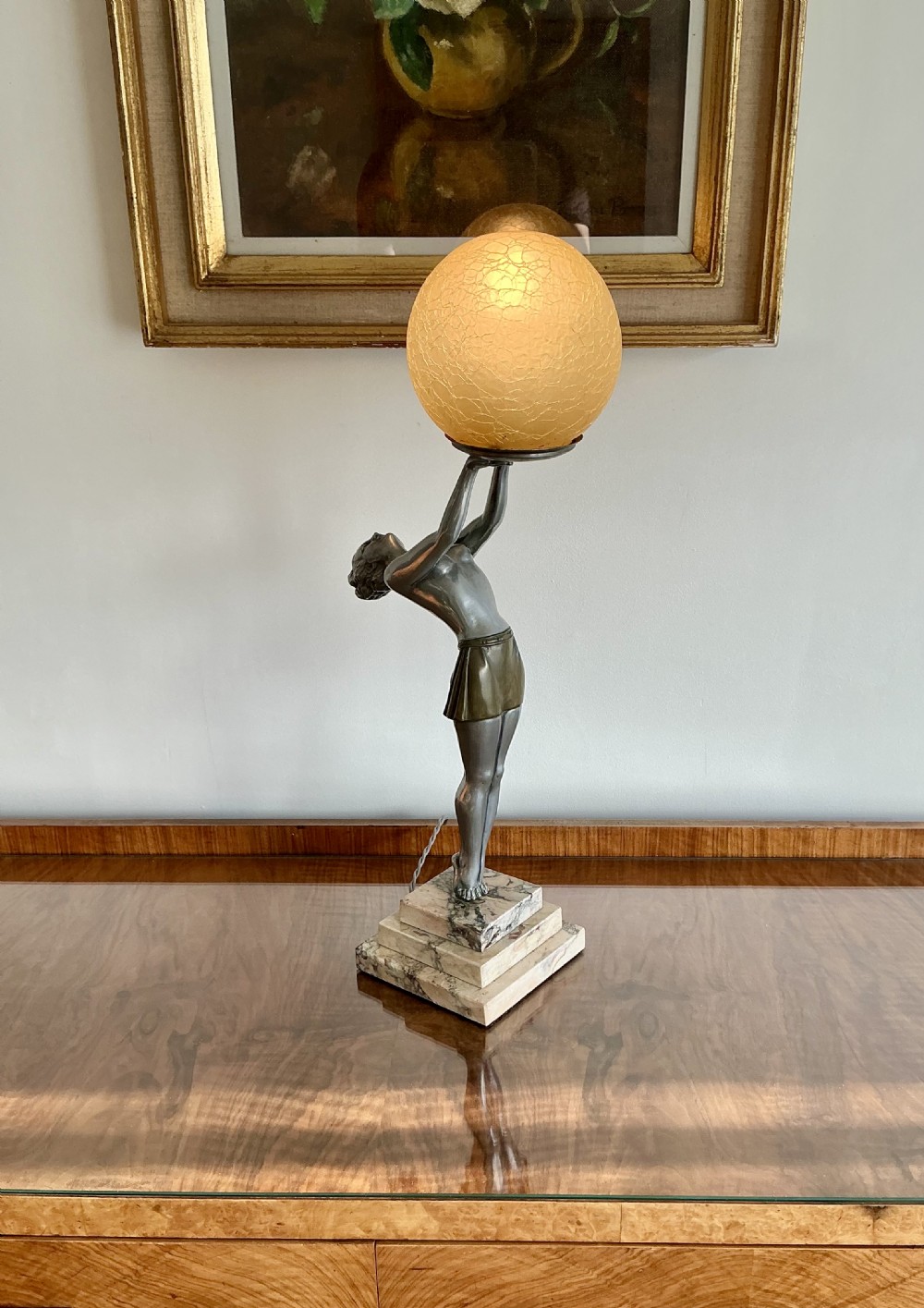 Art Deco Lady Lamp View V