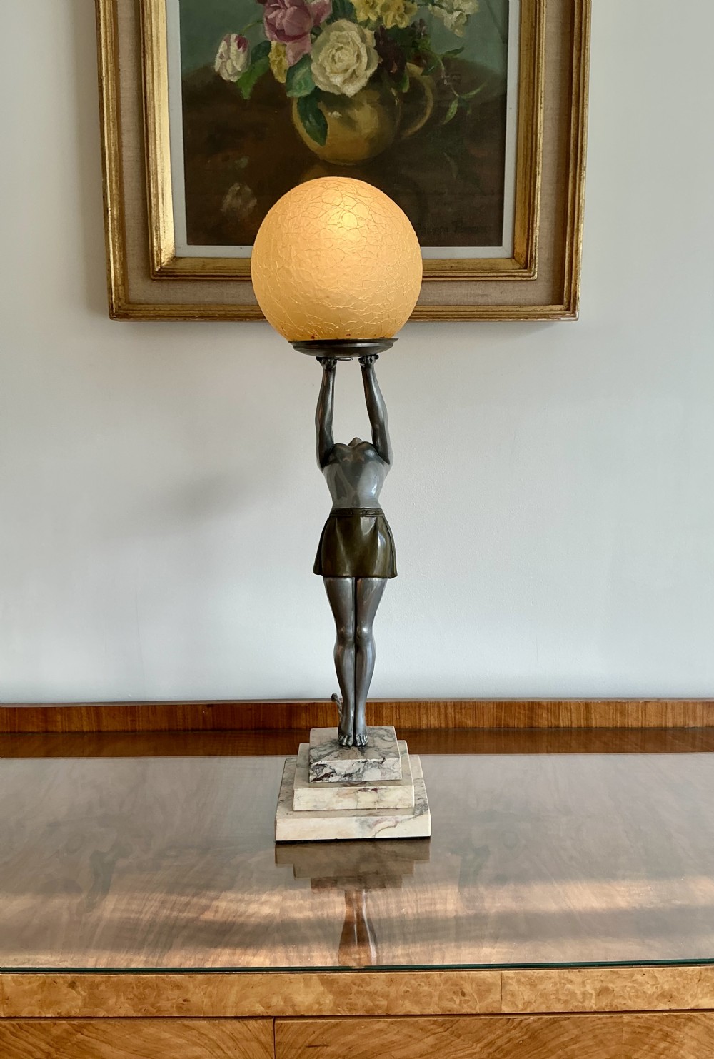 Art Deco Lady Lamp View XI