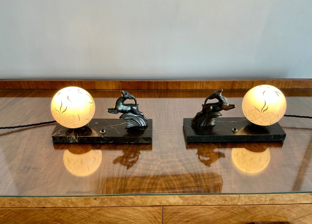 Pair of French Art Deco Mood lamps View VII