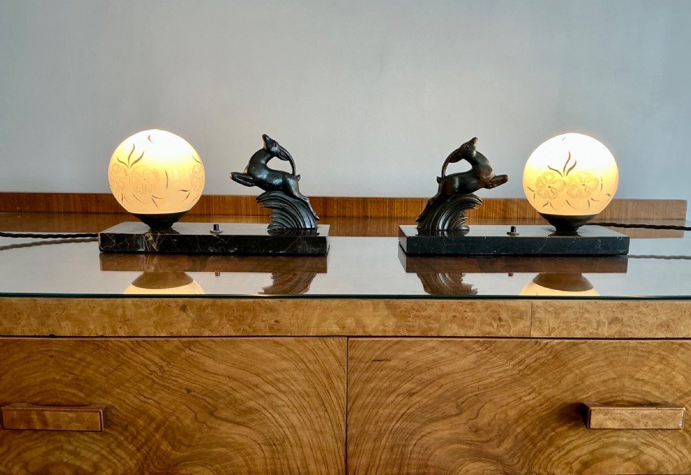 Pair of French Art Deco Mood lamps View VIII