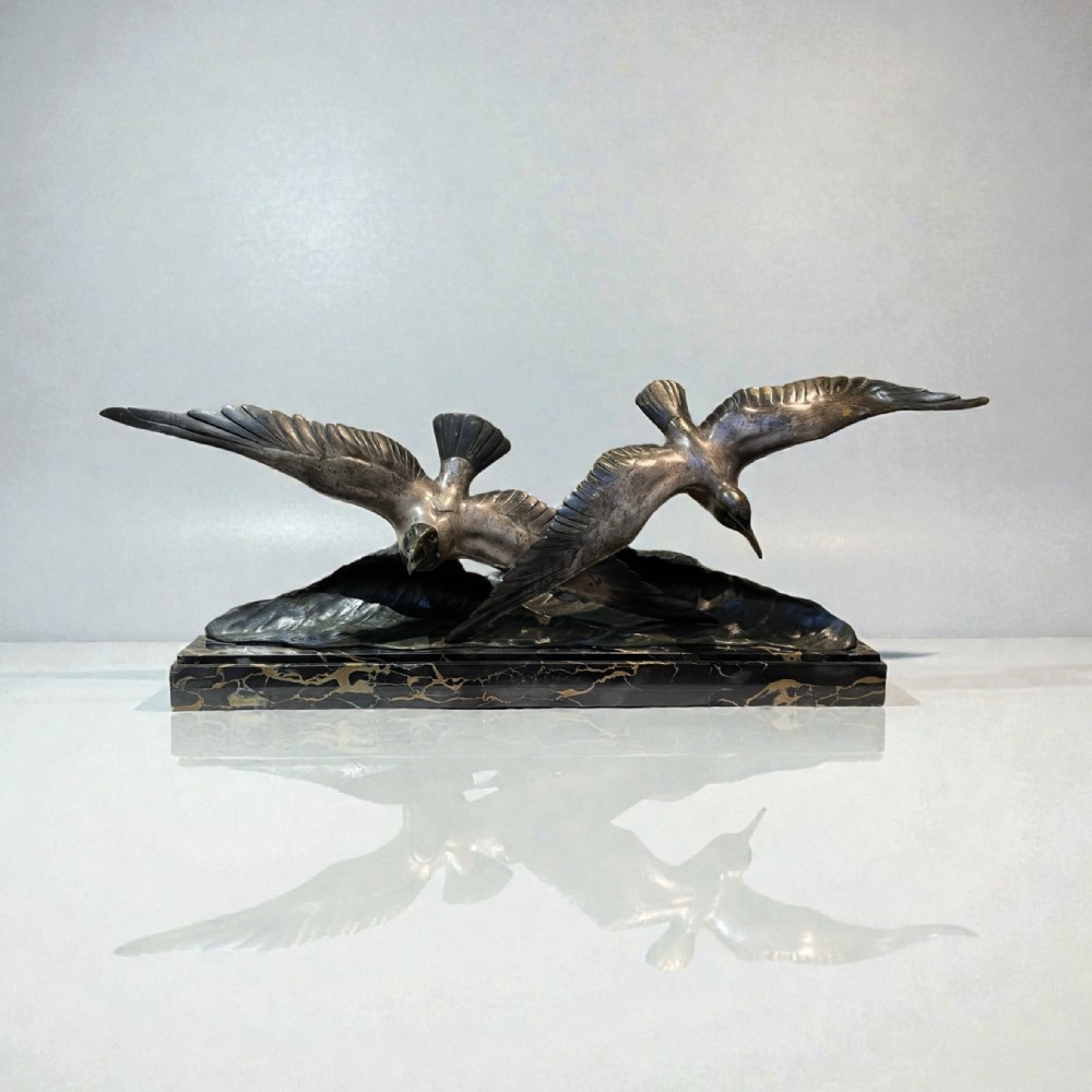 Art Deco Bronze Sculpture by G R Laurent