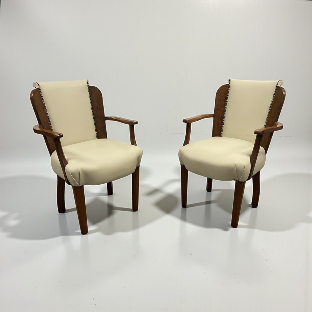 A Pair of Art Deco Side Chairs