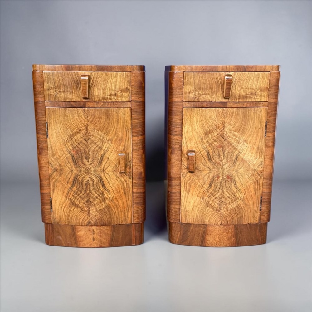 A Pair of Art Deco Bedside Tables