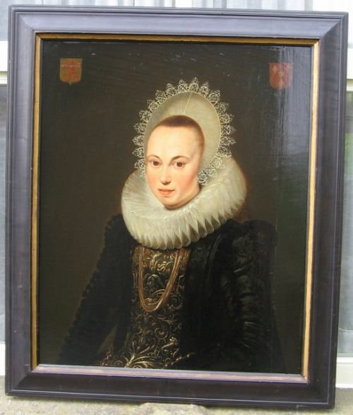 Portrait of Justina Van Teylingen C.1613; Studio or Circle of Cornelis Van Der Voort