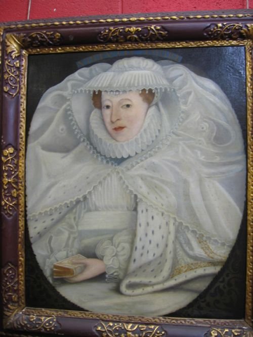 fig 1. SOLD...Portrait of Mary, Queen of Scots (1542-1587), After Nicholas Hilliard, c.1700