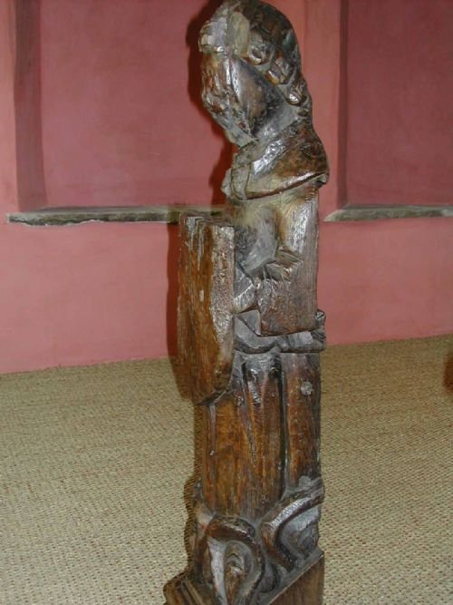 fig 1. SOLD...Mediaeval carved oak angel