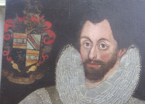 fig 1. SOLD....Portrait of a Gentleman of the Weaver family, c.1590-1610, British School.