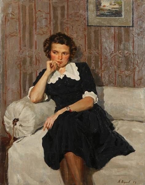 Sold....portrait of Mariya Andreevna Kozlovskaya 1954, by Boris Korniev