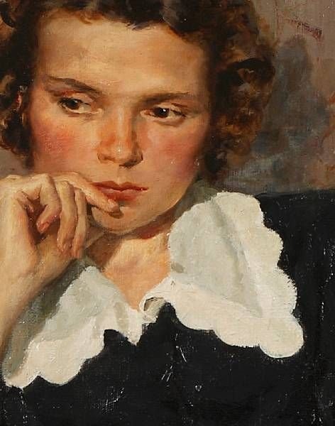 fig 2. SOLD....Portrait of Mariya Andreevna Kozlovskaya 1954, by Boris Korniev