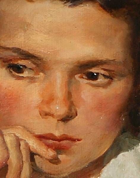 fig 3. SOLD....Portrait of Mariya Andreevna Kozlovskaya 1954, by Boris Korniev