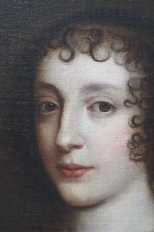 fig 2. SOLD...Portrait of Queen Henrietta Maria; Follower of Van Dyck