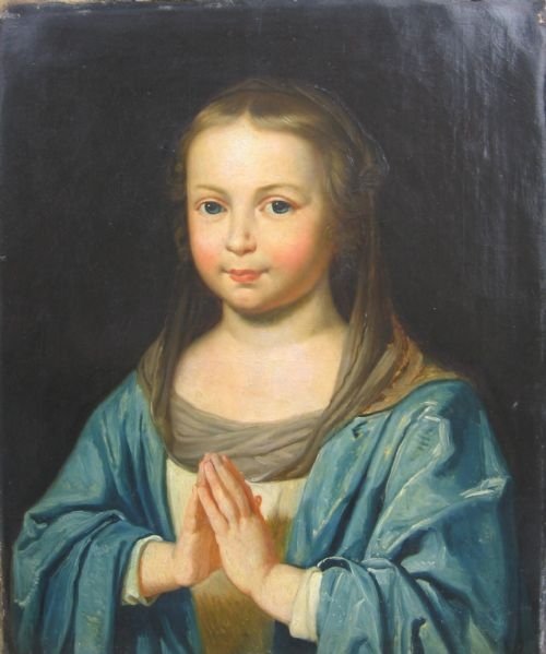 Sold...portrait of a Young Girl C.1670; Studio or Circle of Phillippe De Champaigne