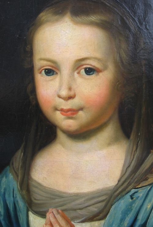 fig 1. SOLD...Portrait of a Young Girl c.1670; Studio or Circle of Phillippe de Champaigne