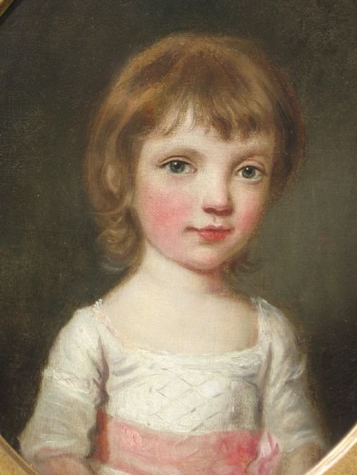 fig 1. SOLD....Portrait of a Young Girl c.1775; Attributed to Katherine Read