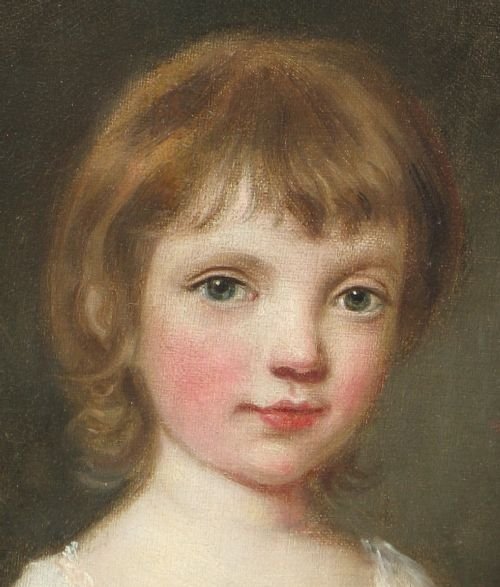 fig 2. SOLD....Portrait of a Young Girl c.1775; Attributed to Katherine Read