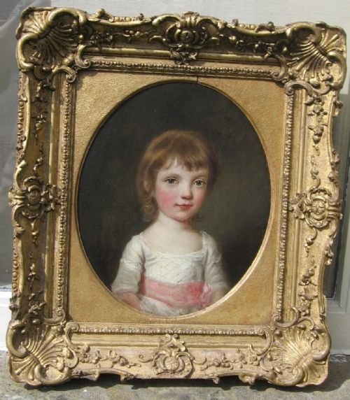 Sold....portrait of a Young Girl C.1775; Attributed to Katherine Read