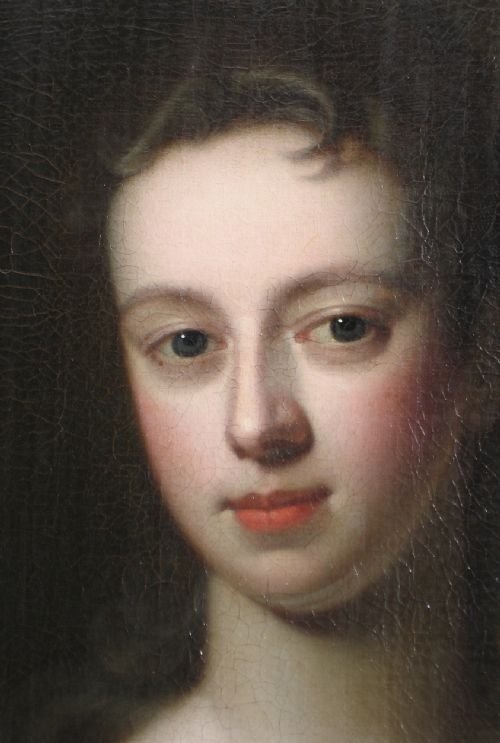 fig 3. SOLD....Portrait of a Lady in Grey c.1720; Attributed to Enoch Seeman 