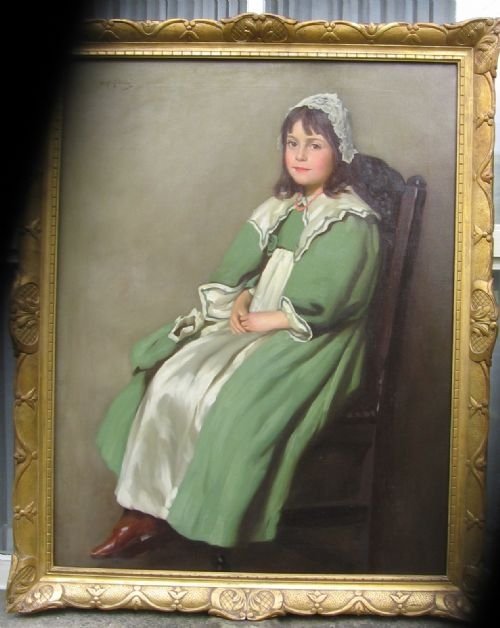 fig 1. SOLD....Portrait of Miss Gwnedd Rees Price, by W.G. Gillies.