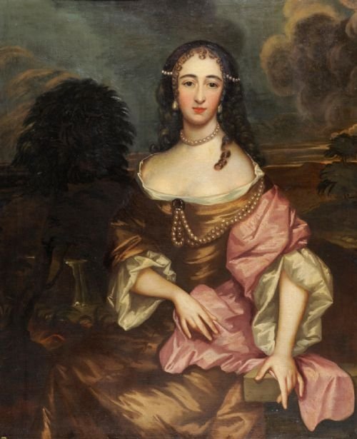 fig 1. SOLD....Portrait of a Lady c.1660; Circle of John Michael Wright