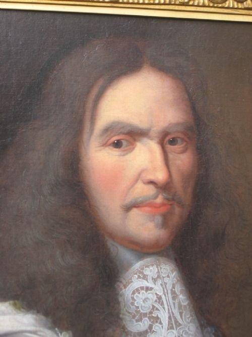 fig 2. SOLD....Portrait of Henri de la Tour d'Auvergne, Vicomte de Turenne c.1670; Attributed to Claude Lefevre