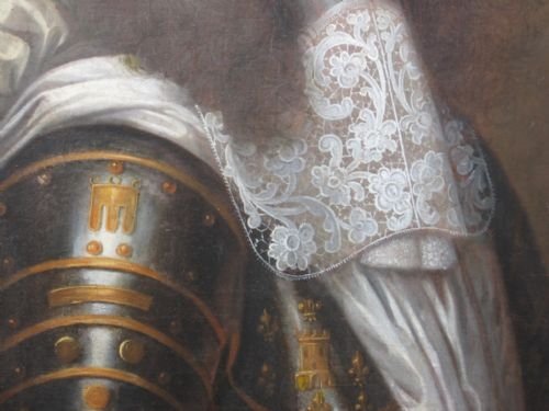 fig 3. SOLD....Portrait of Henri de la Tour d'Auvergne, Vicomte de Turenne c.1670; Attributed to Claude Lefevre
