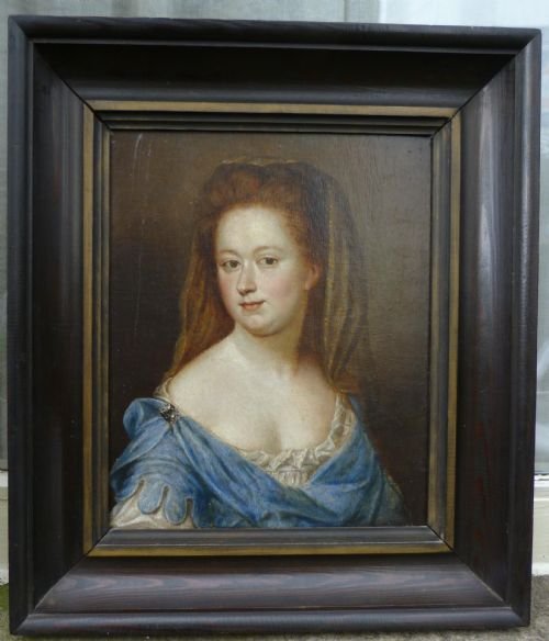 fig 1. Pair of portraits of William and Sarah Yorke c.1680; Circle of John Riley.