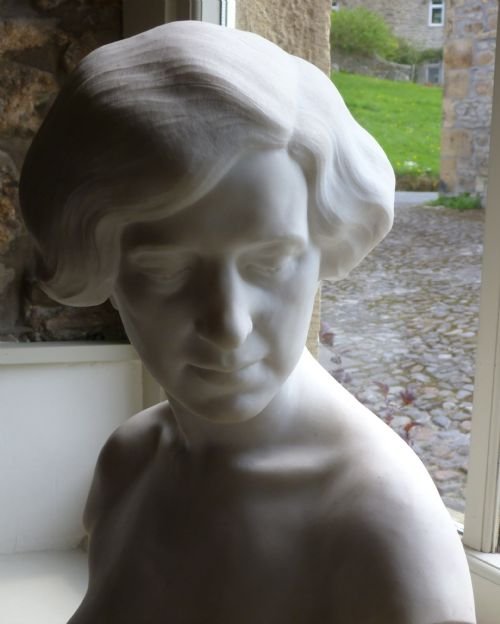 fig 1. SOLD....Marble Portrait Bust of the Sculptor's Lover c.1925, by Janko Brayovitch.