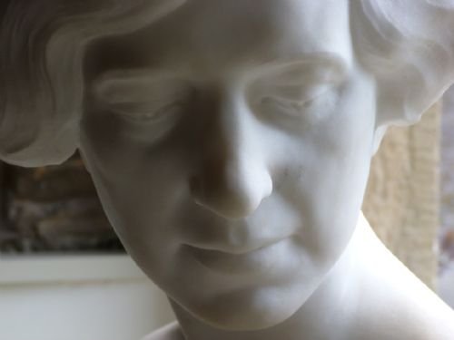 fig 2. SOLD....Marble Portrait Bust of the Sculptor's Lover c.1925, by Janko Brayovitch.