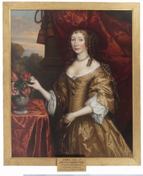 Sold....pair of Portraits of Matthew and Anne Babington 1645; Circle of Daniel Mytens.
