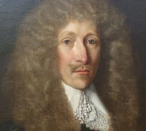 fig 1. SOLD.....PAIR OF PORTRAITS OF MATTHEW AND ANNE BABINGTON 1645; Circle of Daniel Mytens.