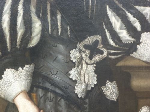 fig 2. SOLD.....PAIR OF PORTRAITS OF MATTHEW AND ANNE BABINGTON 1645; Circle of Daniel Mytens.