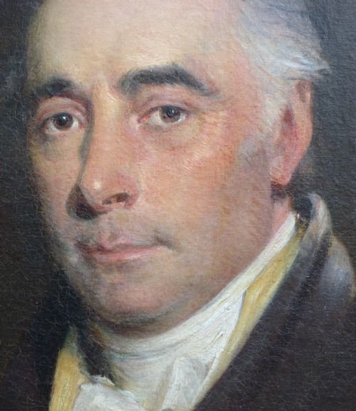 fig 2. SOLD....PAIR OF PORTRAITS OF JOHN AND ANNE BRICKDALE 1814, BY HENRY SINGLETON.