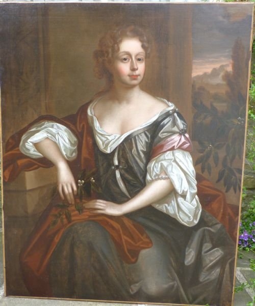 Sold....portrait of Elizabeth Thorold, Later Lady Widdrington; Circle of Sir Peter Lely.