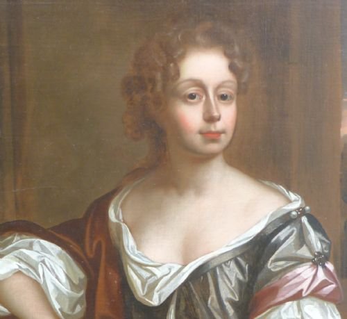 fig 1. SOLD....Portrait of Elizabeth Thorold, later Lady Widdrington; Circle of Sir Peter Lely.