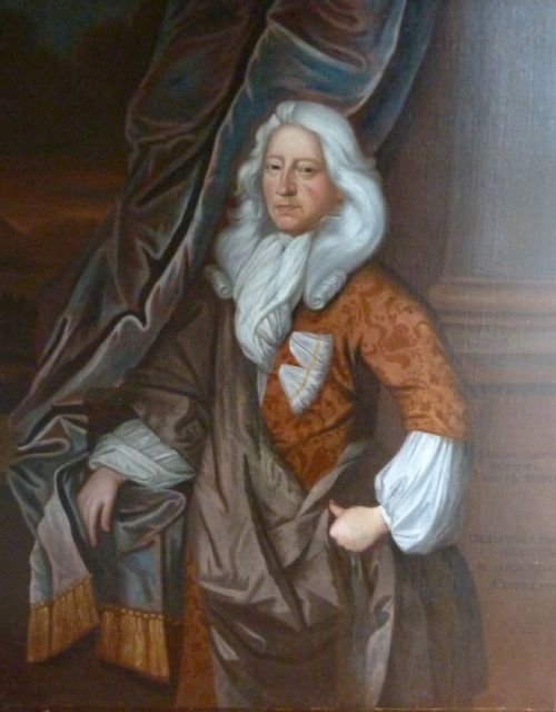Sold....portrait of Sir William Eliot C. 1680; Circle of Kneller