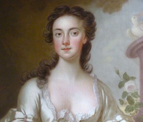 fig 1. SOLD....Portrait of a Lady of the Orlebar family c.1735, by John Vanderbank.