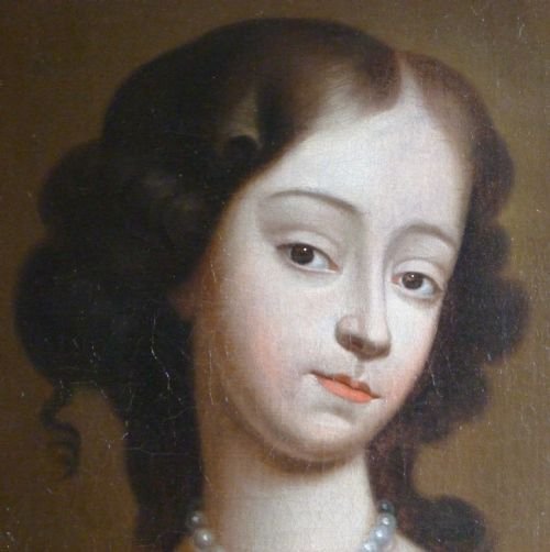 fig 1. SOLD....Portrait of Elizabeth, Lady Narborough, later Lady Shovell, c.1678, by Simon Pietersz. Verelst