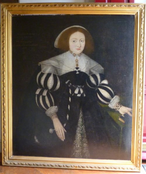 fig 1. SOLD....Portrait of Margaret Dodding 1629; Follower of Gheeraerts