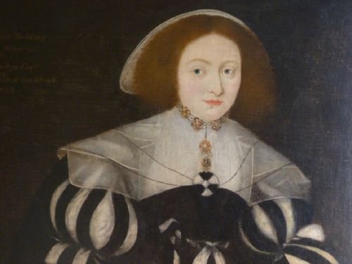 fig 2. SOLD....Portrait of Margaret Dodding 1629; Follower of Gheeraerts