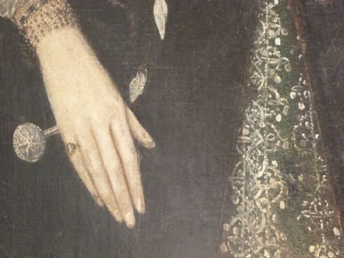 fig 3. SOLD....Portrait of Margaret Dodding 1629; Follower of Gheeraerts