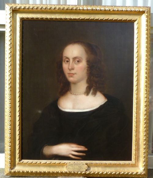 fig 2. SOLD....Pair of Portraits of Thomas Papillon and Jane Brodnax c.1650; Attributed to Robert Walker