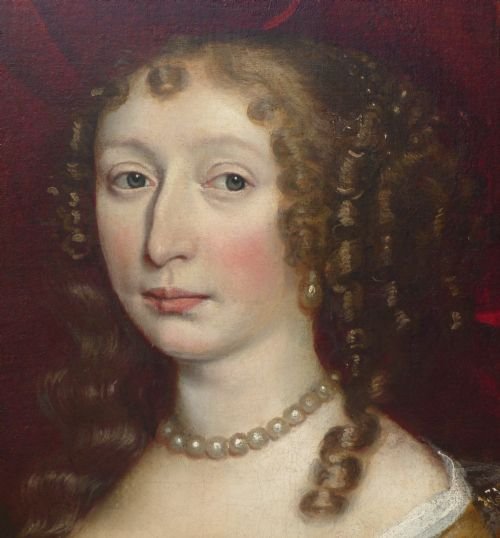 fig 1. SOLD....PAIR OF PORTRAITS OF MATTHEW AND ANNE BABINGTON 1645; Circle of Daniel Mytens.