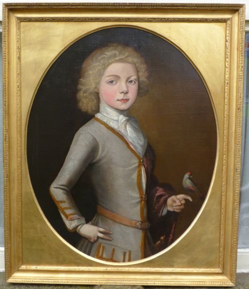 Sold......portrait of a Young Boy; English School C.1710