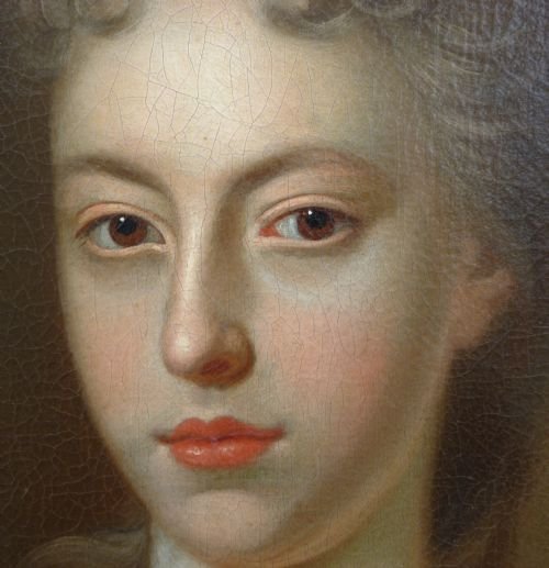 fig 2. SOLD....Portrait of a Lady in Blue c.1720; Circle of Kneller
