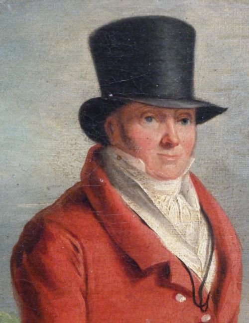 fig 1. SOLD....Portrait of a Master of Foxhounds, c.1820; Attributed to James Barenger