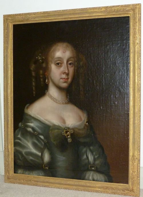 Sold....portrait of Princess Henrietta Anne C.1662; Studio of Lely, Possibly John Baptist Gaspars