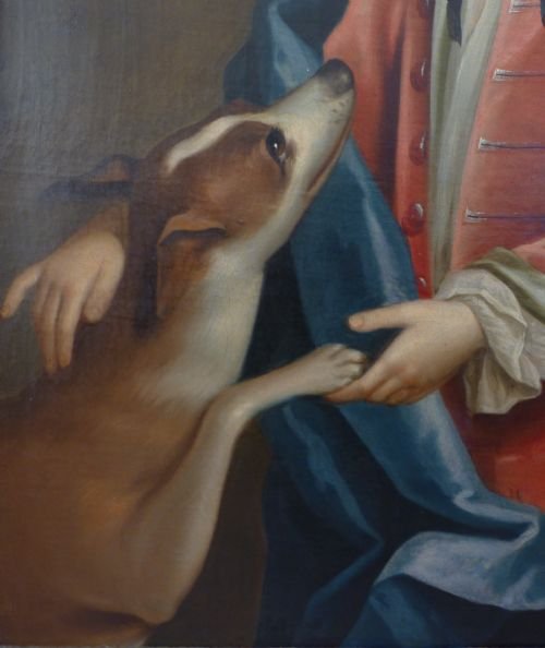 fig 2. SOLD....Portrait of a Boy and his Dog c.1720; attributed to Joseph Highmore