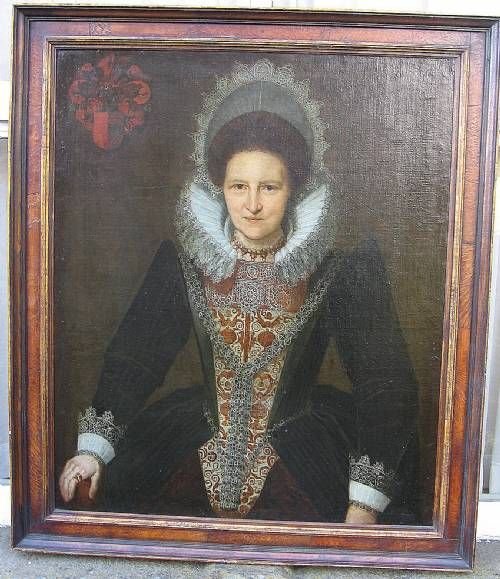 Sold....portrait of a Noblewoman C.1600-1620: Anglo-dutch School
