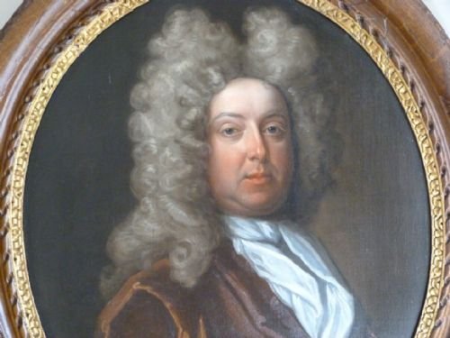 fig 1. SOLD....Portrait of a Gentleman of the Popham family c.1700: Attributed to Edward Byng.