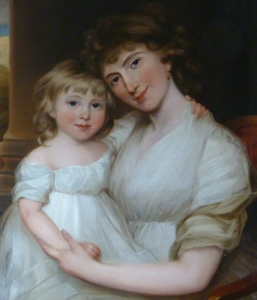 fig 1. SOLD.....Portrait of Mother and Child c.1795-1800 by Weaver.